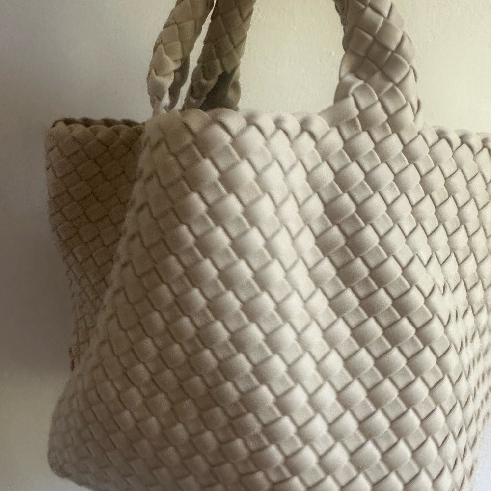 Naghedi Cream Woven Tote Bag - Size Small - Picture 7 of 11